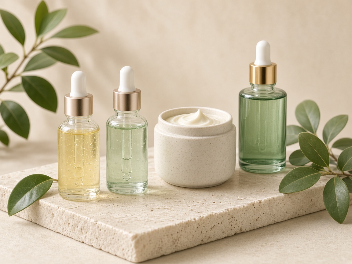 Premium skincare serums and creams